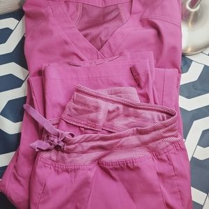 Pink scrub set